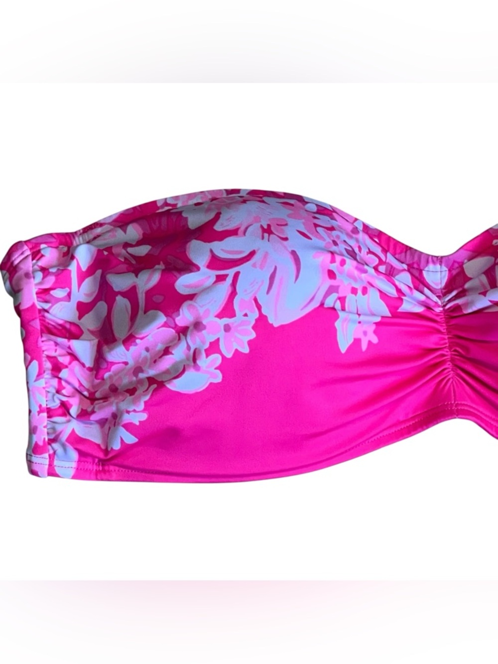 Lilly Pulitzer Women’s 10 Pink White Two Piece Bandeau Bikini Set Aislyn Yarrow - Picture 4 of 12